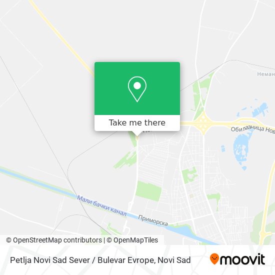 Petlja Novi Sad Sever / Bulevar Evrope map