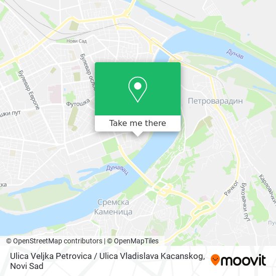 Ulica Veljka Petrovica / Ulica Vladislava Kacanskog map