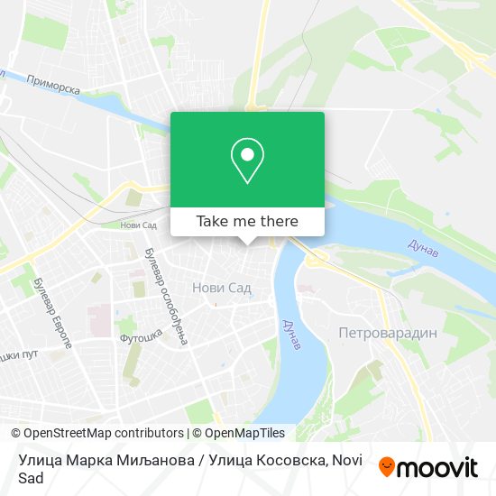 Улица Марка Миљанова / Улица Косовска map