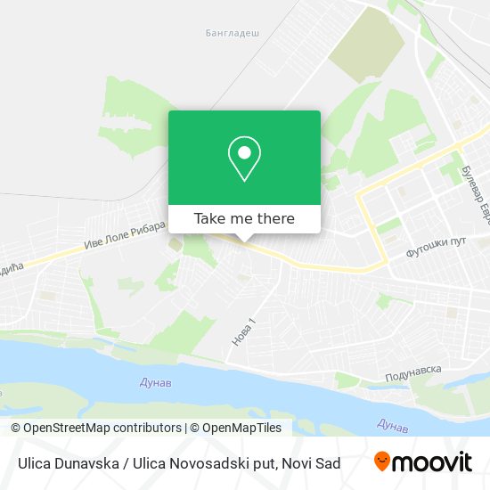 Ulica Dunavska / Ulica Novosadski put map