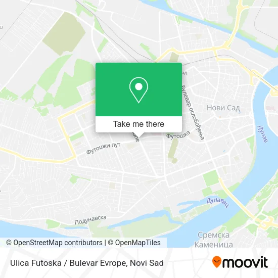 Ulica Futoska / Bulevar Evrope map