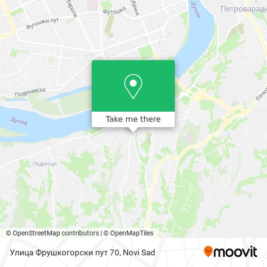 Улица Фрушкогорски пут 70 map