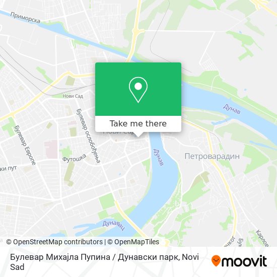 Булевар Михајла Пупина / Дунавски парк map