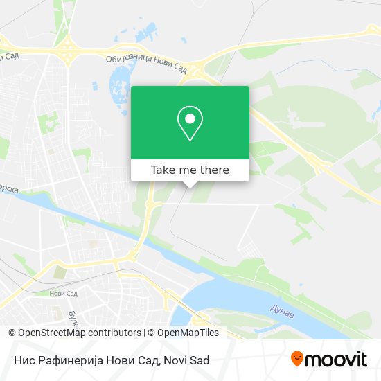 Нис Рафинерија Нови Сад map