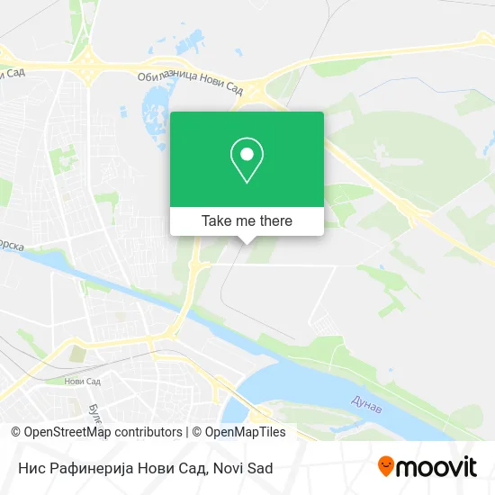Нис Рафинерија Нови Сад map
