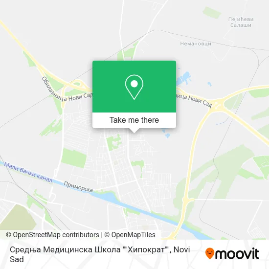 Средња Медицинска Школа ""Хипократ"" map