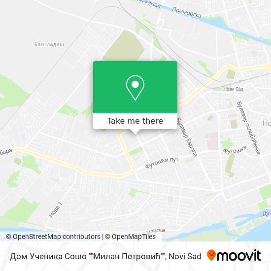 Дом Ученика Сошо ""Милан Петровић"" map