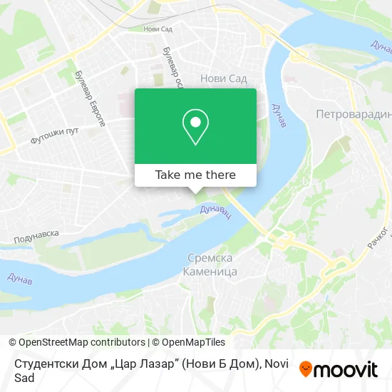 Студентски Дом „Цар Лазар” (Нови Б Дом) map
