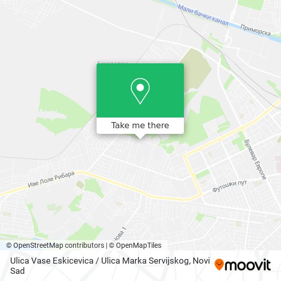 Ulica Vase Eskicevica / Ulica Marka Servijskog map