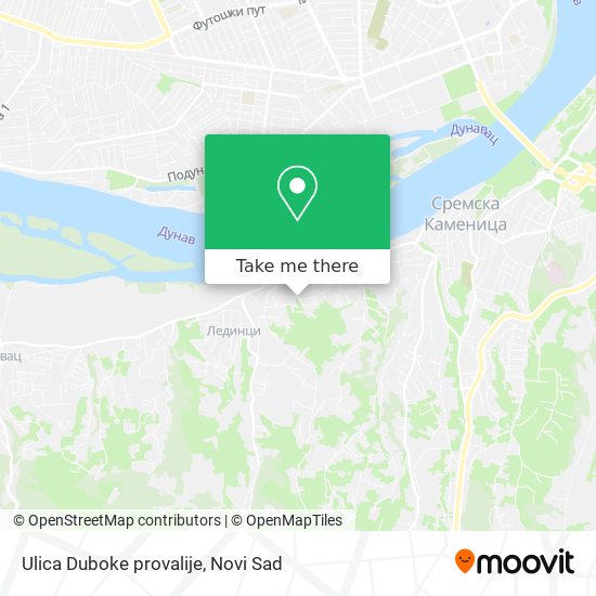 Ulica Duboke provalije map