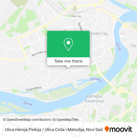 Ulica Heroja Pinkija / Ulica Cirila i Metodija map