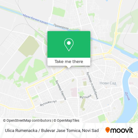 Ulica Rumenacka / Bulevar Jase Tomica map