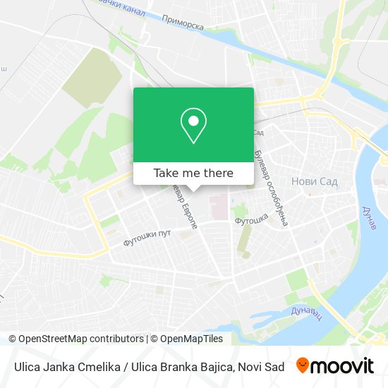 Ulica Janka Cmelika / Ulica Branka Bajica map