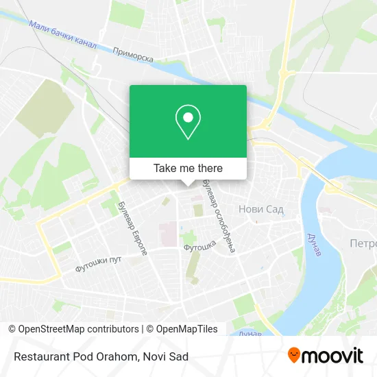 Restaurant Pod Orahom map