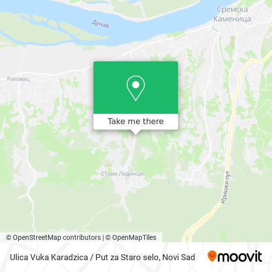 Ulica Vuka Karadzica / Put za Staro selo map