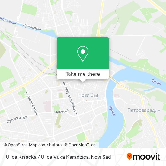 Ulica Kisacka / Ulica Vuka Karadzica map