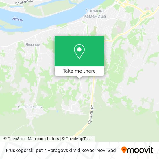 Fruskogorski put / Paragovski Vidikovac map