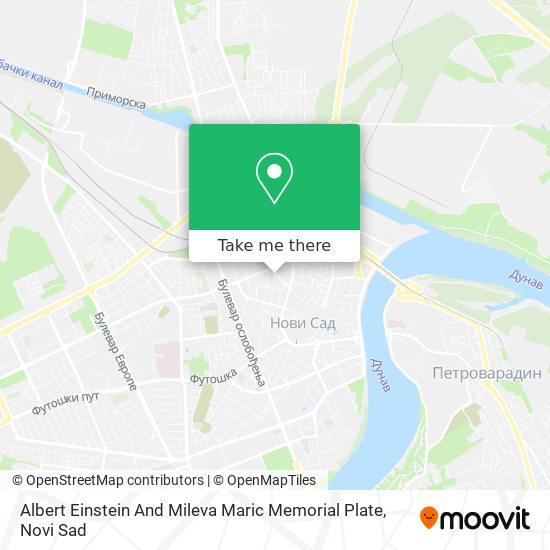 Albert Einstein And Mileva Maric Memorial Plate map