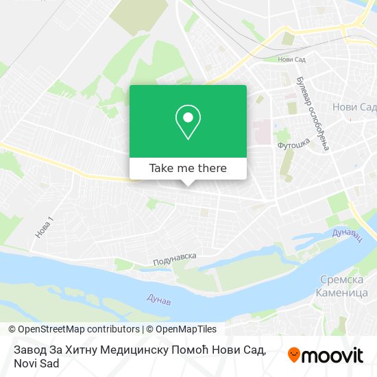 Завод За Хитну Медицинску Помоћ Нови Сад map