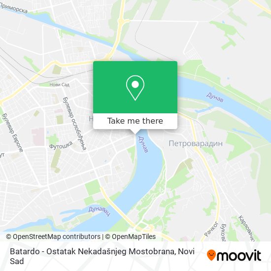 Batardo - Ostatak Nekadašnjeg Mostobrana map