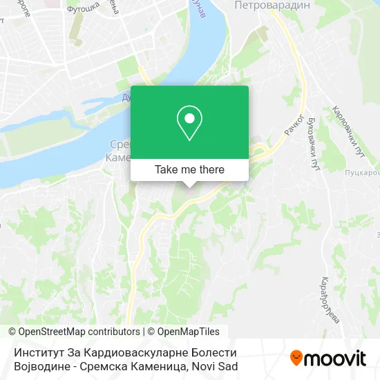 Институт За Кардиоваскуларне Болести Војводине - Сремска Каменица map