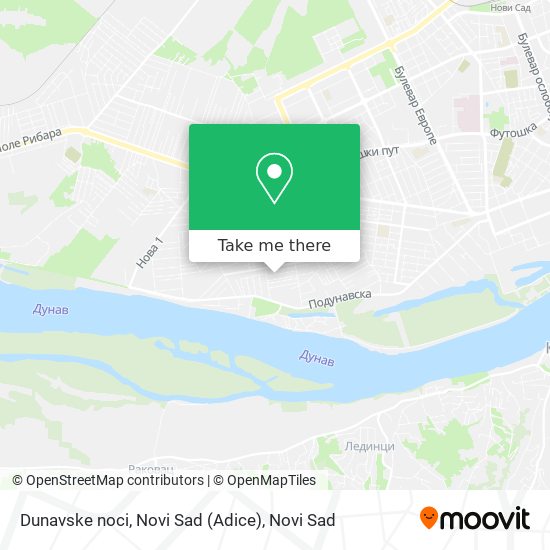 Dunavske noci, Novi Sad (Adice) map