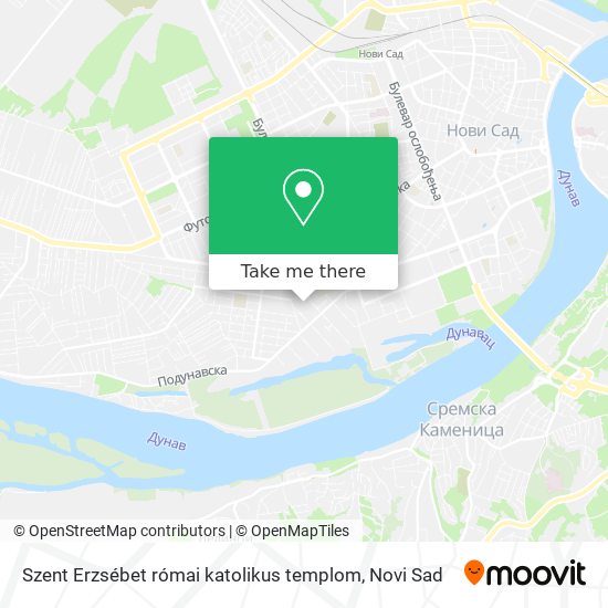 Szent Erzsébet római katolikus templom map