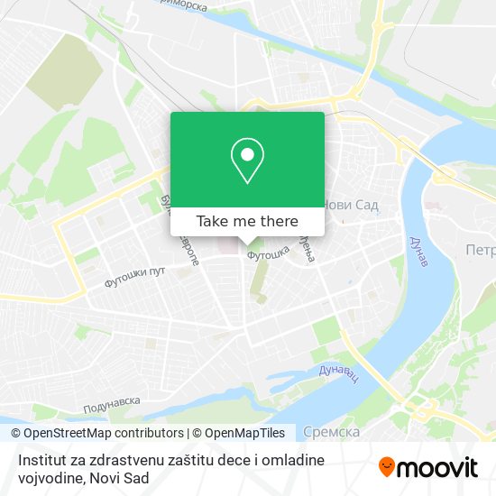 Institut za zdrastvenu zaštitu dece i omladine  vojvodine map