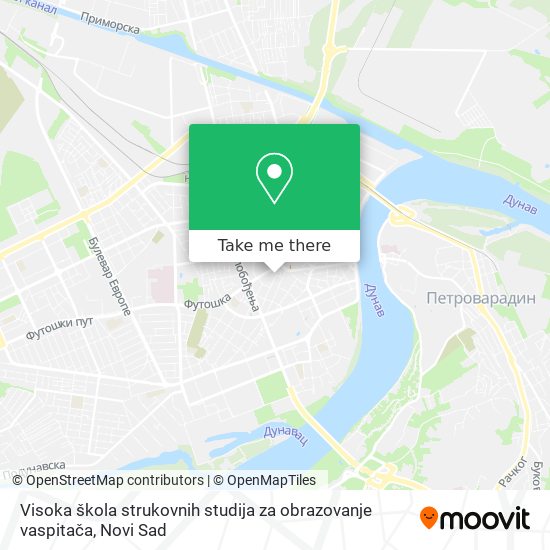 Visoka škola strukovnih studija za obrazovanje vaspitača map