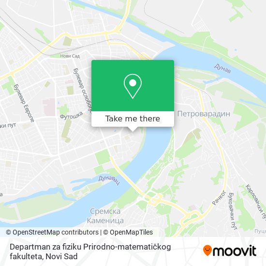 Departman za fiziku Prirodno-matematičkog fakulteta map