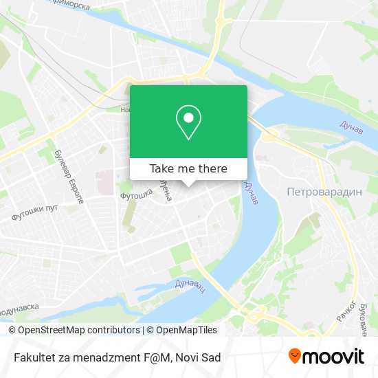 Fakultet za menadzment F@M map