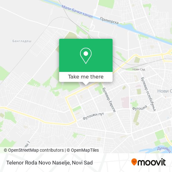 Telenor Roda Novo Naselje map