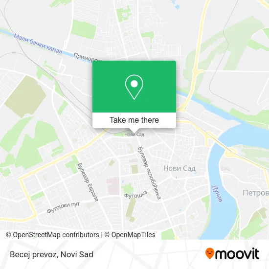 Becej prevoz map