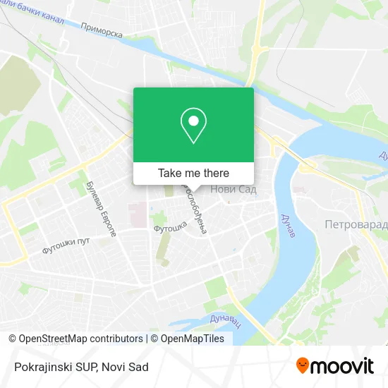 Pokrajinski SUP map