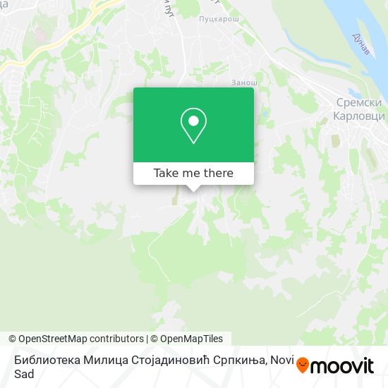 Библиотека Милица Стојадиновић Српкиња map