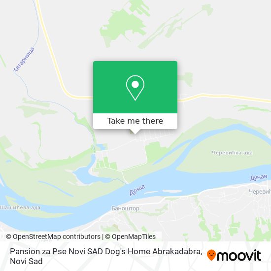 Pansion za Pse Novi SAD Dog's Home Abrakadabra map