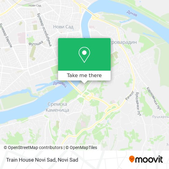 Train House Novi Sad map