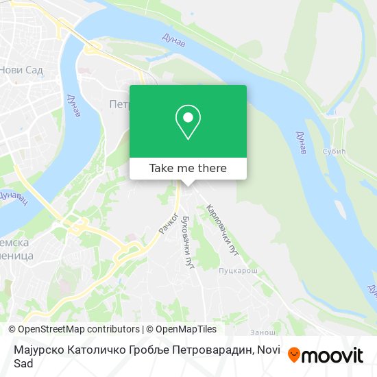 Мајурско Католичко Гробље Петроварадин map