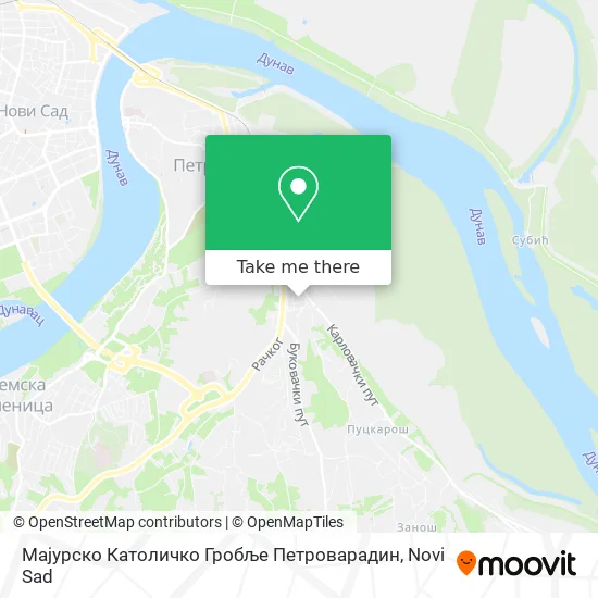 Мајурско Католичко Гробље Петроварадин map