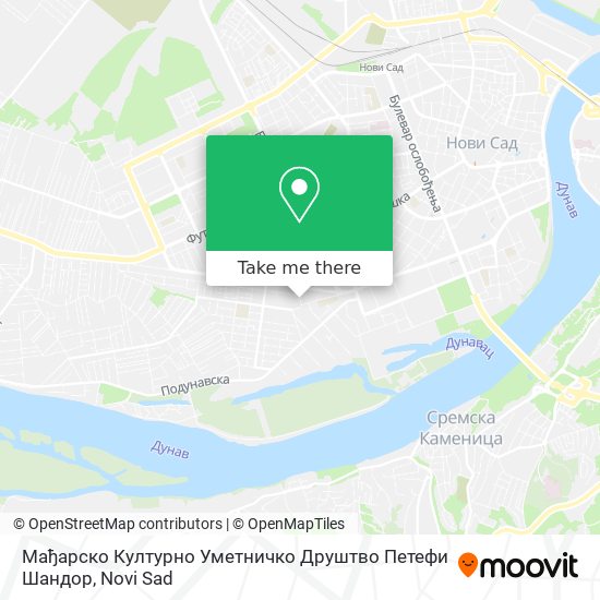 Мађарско Културно Уметничко Друштво Петефи Шандор map