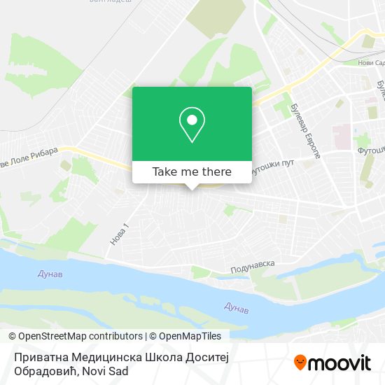 Приватна Медицинска Школа Доситеј Обрадовић map