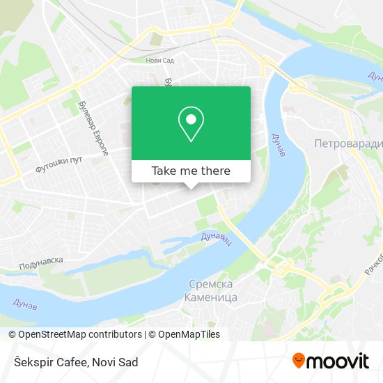 Šekspir Cafee map