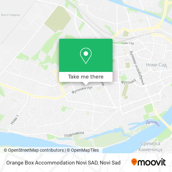 Orange Box Accommodation Novi Sad map