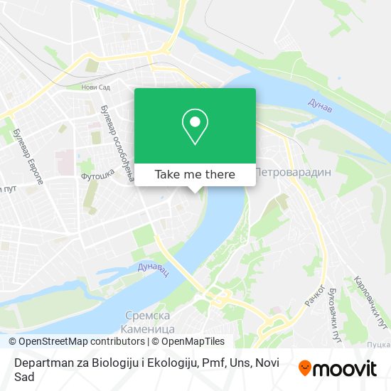 Departman za Biologiju i Ekologiju, Pmf, Uns map