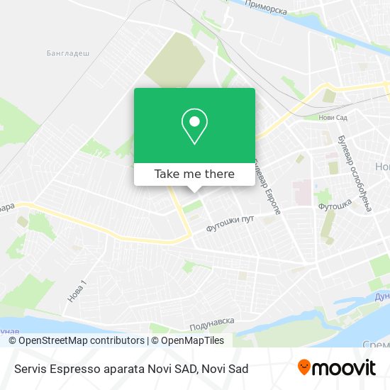 Servis Espresso aparata Novi SAD map