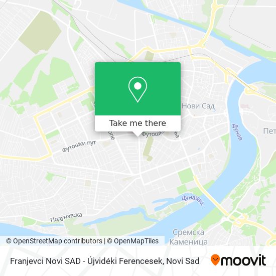 Franjevci Novi SAD - Újvidéki Ferencesek map