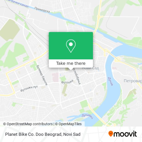 Planet Bike Co. Doo Beograd map