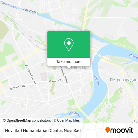 Novi Sad Humanitarian Center map