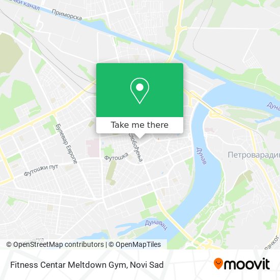 Fitness Centar Meltdown Gym map