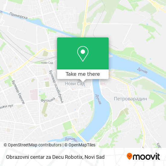 Obrazovni centar za Decu Robotix map